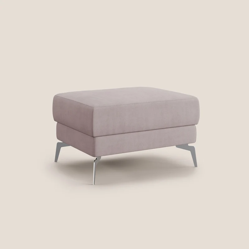 Star Pouf avec pieds hauts en tissu imperméable T02 rose
