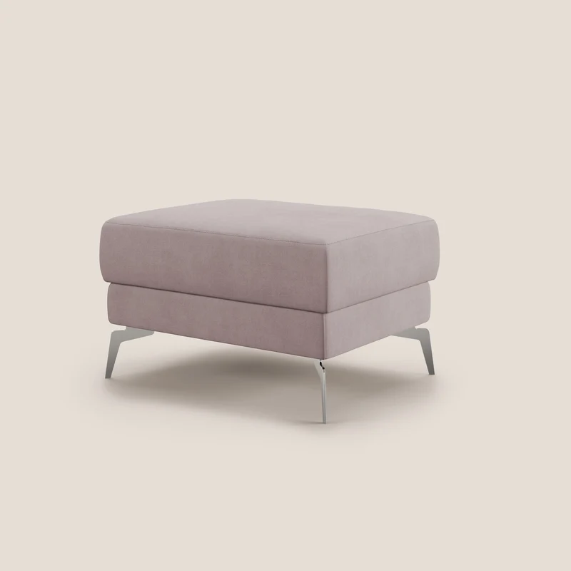 Star Pouf avec pieds hauts en tissu imperméable T02 rose