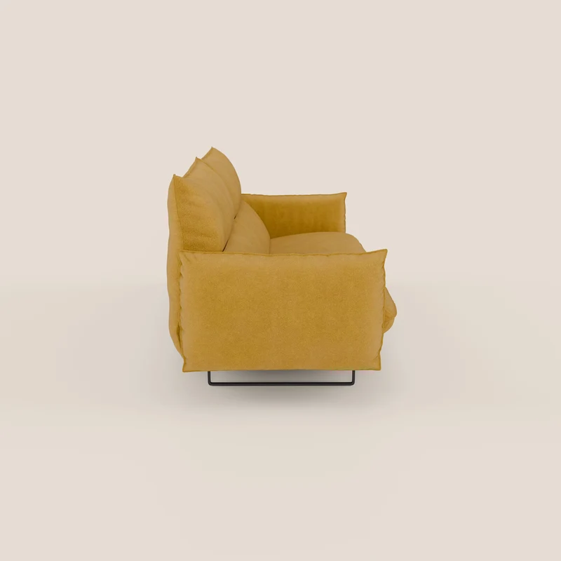 Monamour canapé au design moderne avec option relax électrique en microfibre détachable imperméable T11 jaune