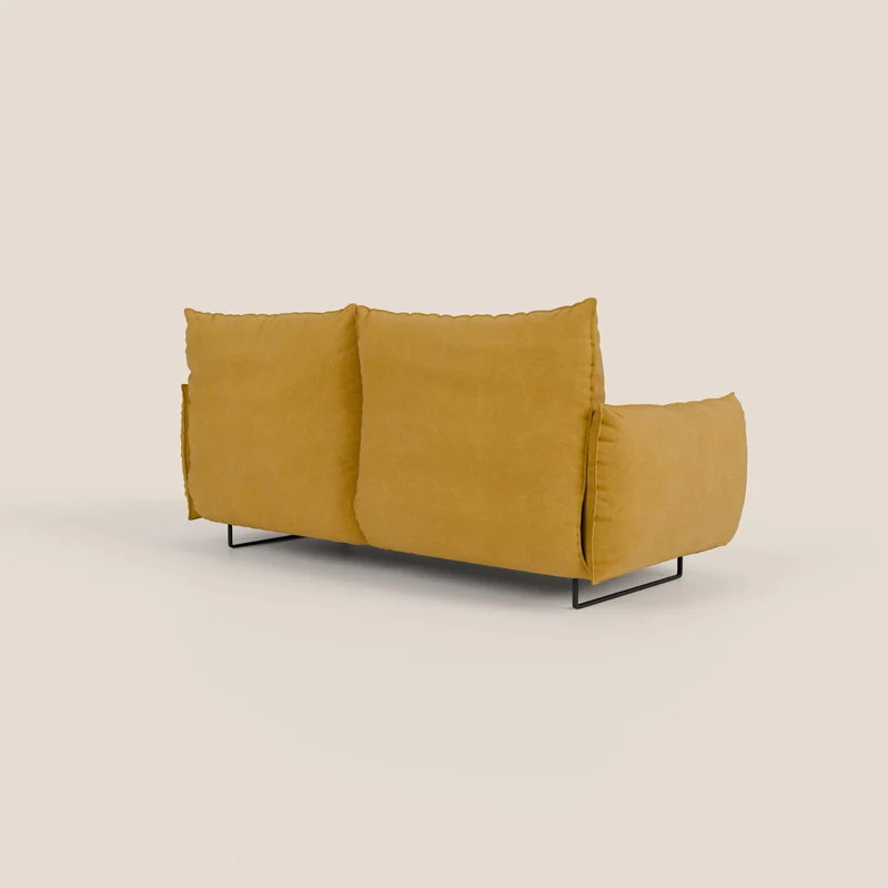 Monamour canapé au design moderne avec option relax électrique en microfibre détachable imperméable T11 jaune