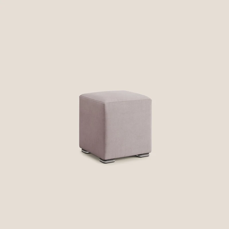 Cube pouf en tissu doux imperméable T02 rose