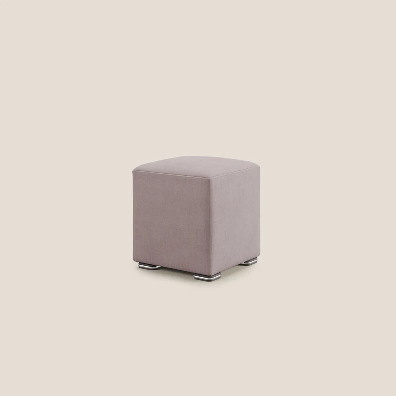 Cube pouf en tissu doux imperméable T02 rose