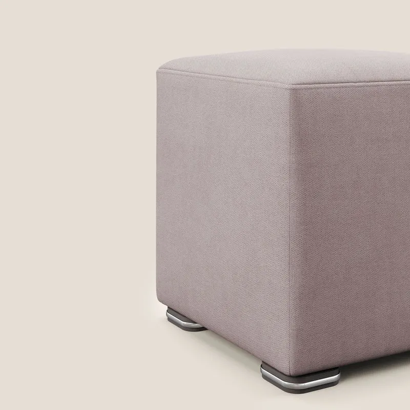 Cube pouf en tissu doux imperméable T02 rose