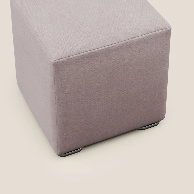 Cube pouf en tissu doux imperméable T02 rose