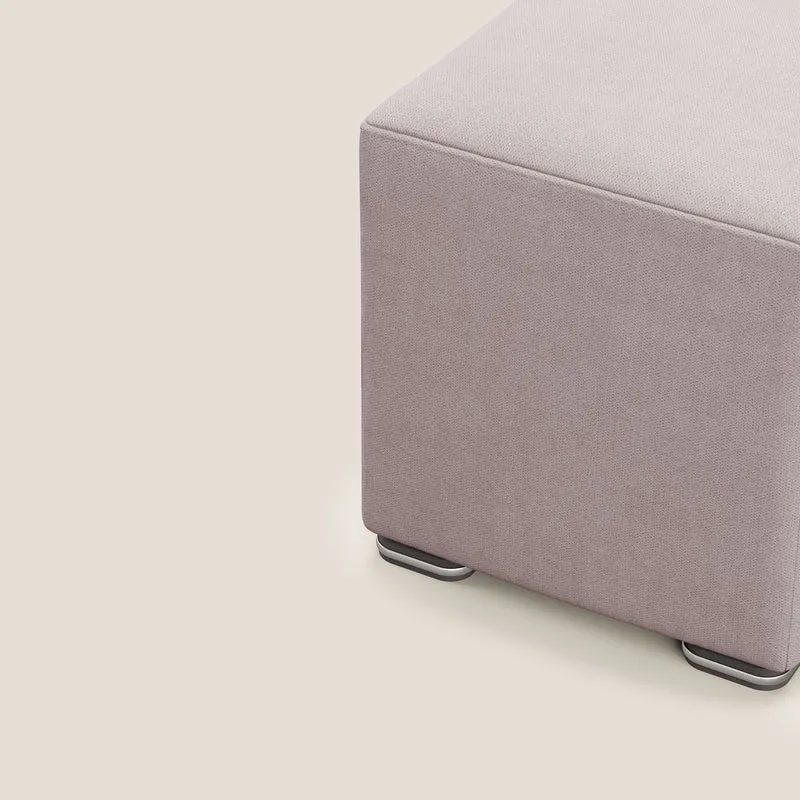 Cube pouf en tissu doux imperméable T02 rose