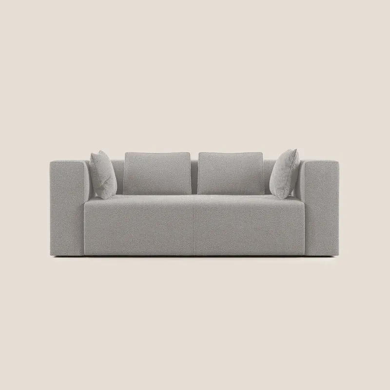 Nettuno canapé moderne modulable en bouclette douce T07 gris
