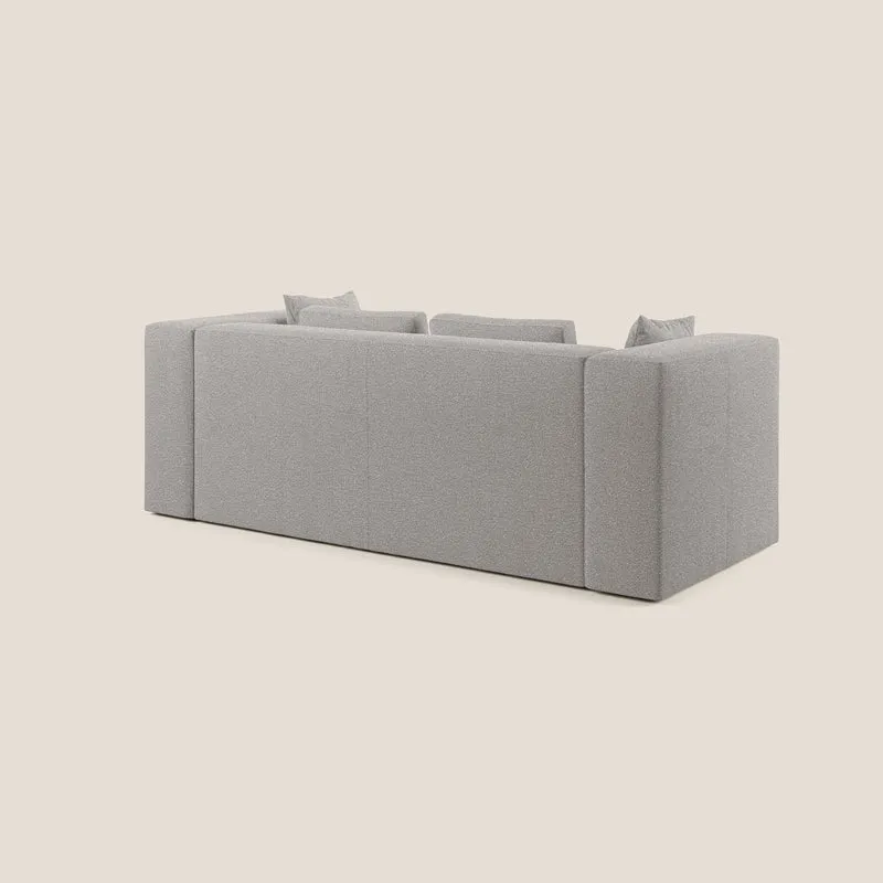 Nettuno canapé moderne modulable en bouclette douce T07 gris
