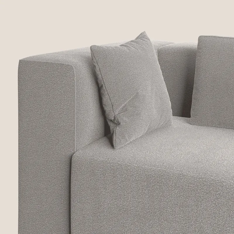 Nettuno canapé moderne modulable en bouclette douce T07 gris