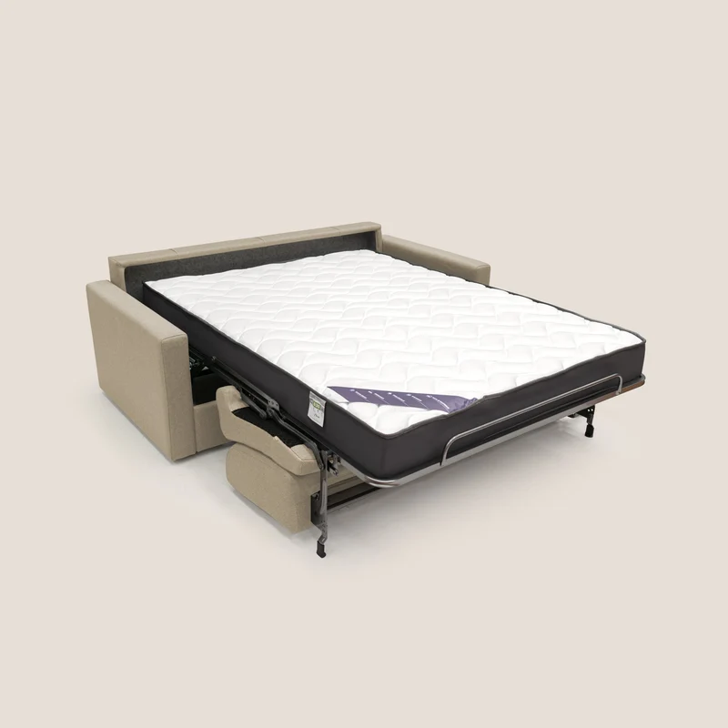 Chris Canapé convertible en tissu imperméable T13 beige