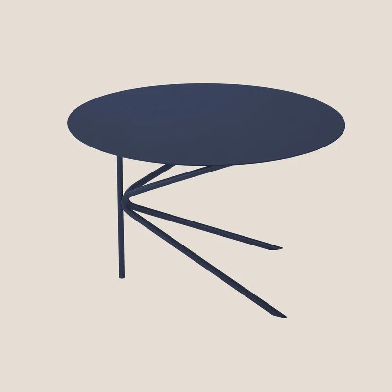 Twin table basse minimaliste ronde en différentes couleurs bleu marine