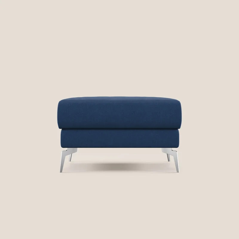 Star pouf avec pieds hauts en microfibre imperméable T11 bleu