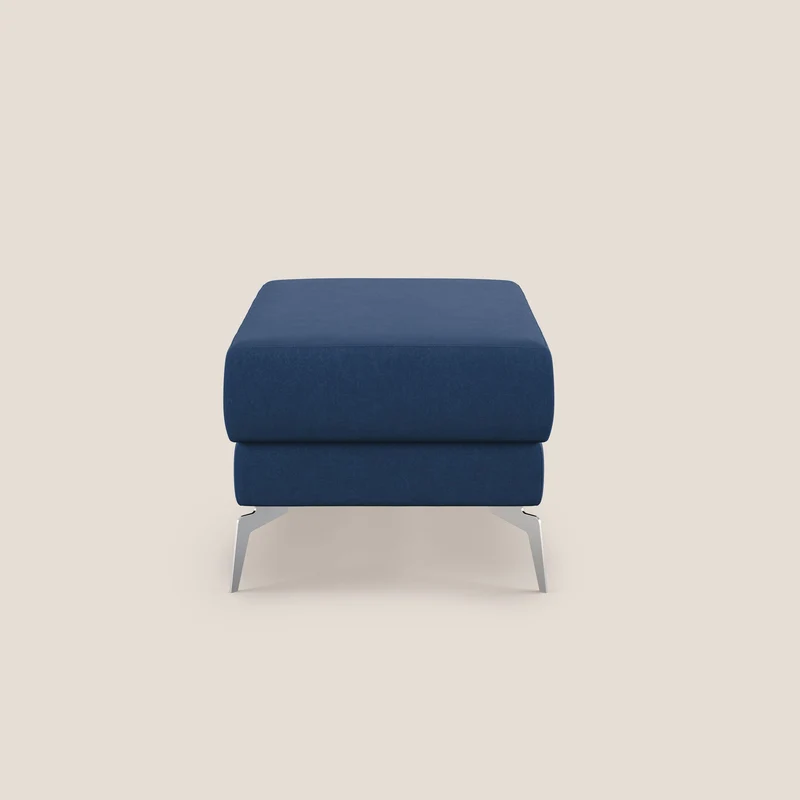 Star pouf avec pieds hauts en microfibre imperméable T11 bleu