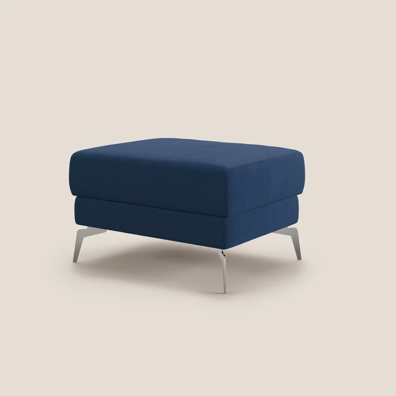 Star pouf avec pieds hauts en microfibre imperméable T11 bleu