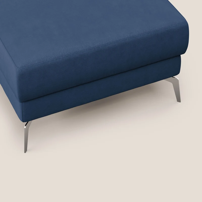 Star pouf avec pieds hauts en microfibre imperméable T11 bleu