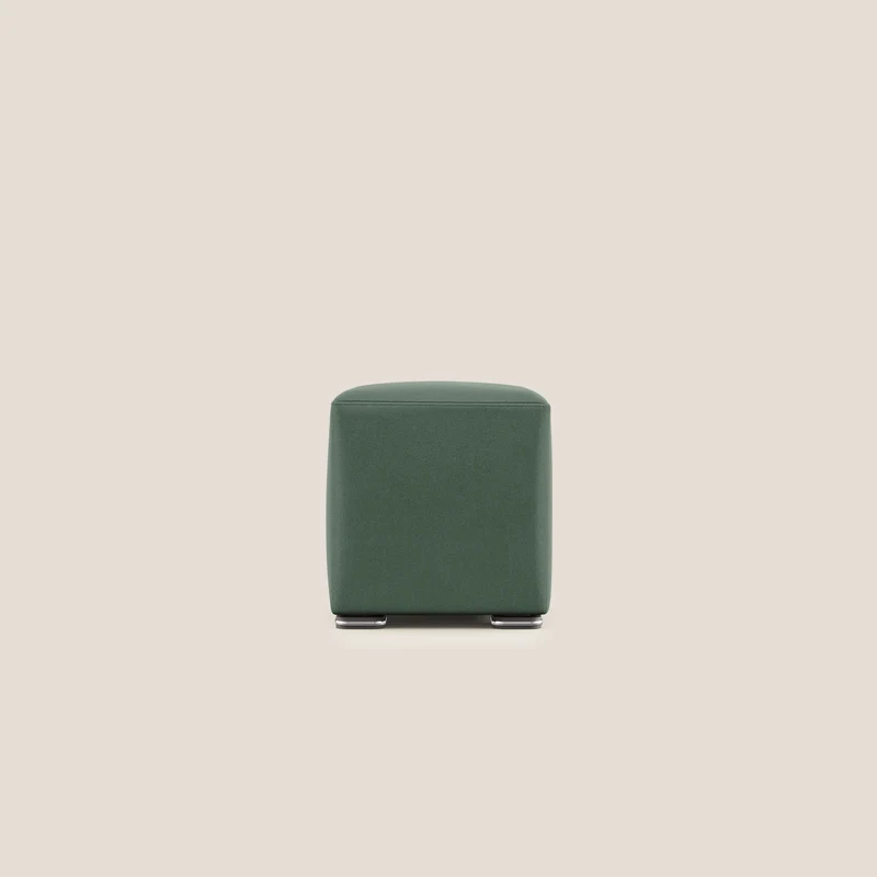 Cube pouf en microfibre détachable T11 vert