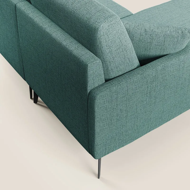 Saturno canapé panoramique moderne en tissu doux imperméable T03 vert d'eau