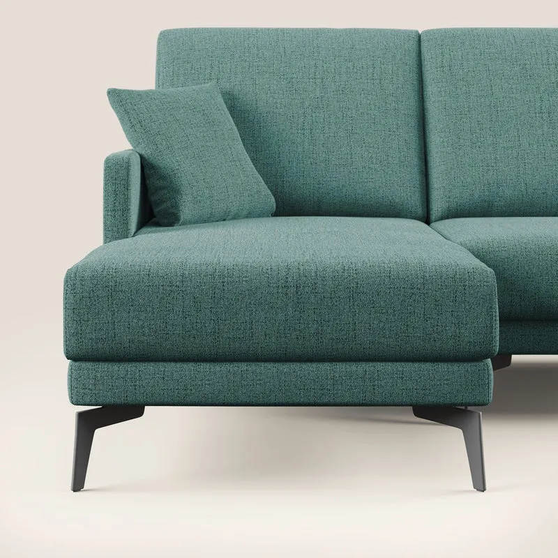 Saturno canapé panoramique moderne en tissu doux imperméable T03 vert d'eau