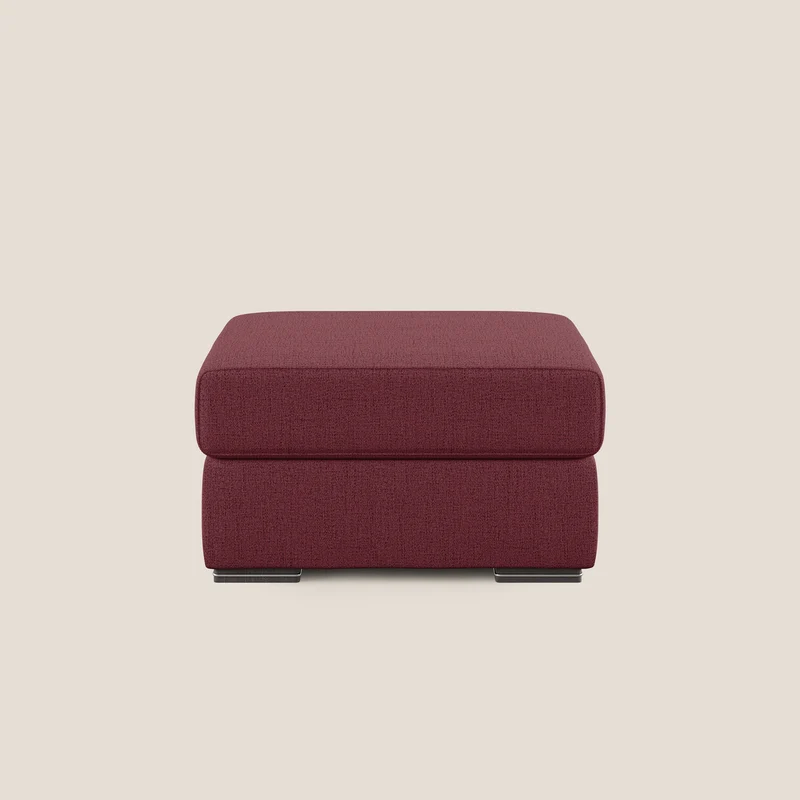 Sun pouf coffre en tissu imperméable flammé T03 rouge