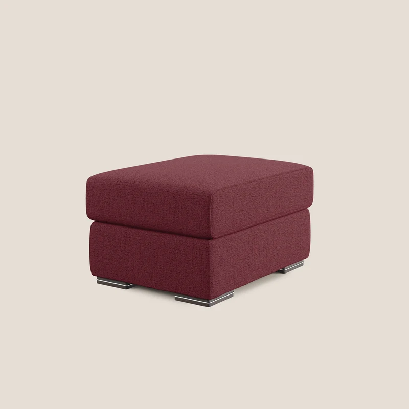 Sun pouf coffre en tissu imperméable flammé T03 rouge