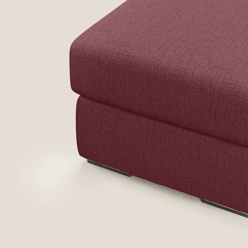 Sun pouf coffre en tissu imperméable flammé T03 rouge