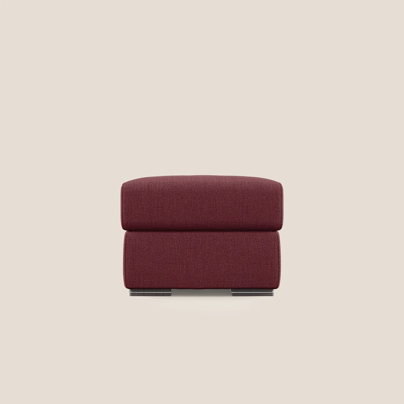 Sun pouf coffre en tissu imperméable flammé T03 rouge