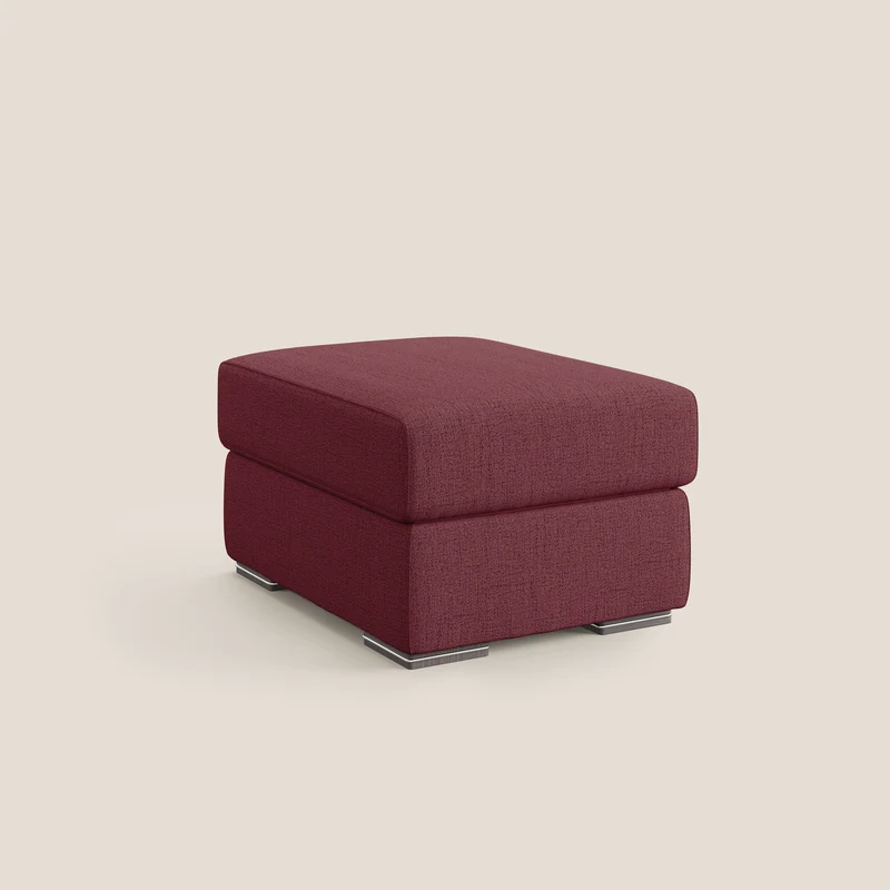 Sun pouf coffre en tissu imperméable flammé T03 rouge