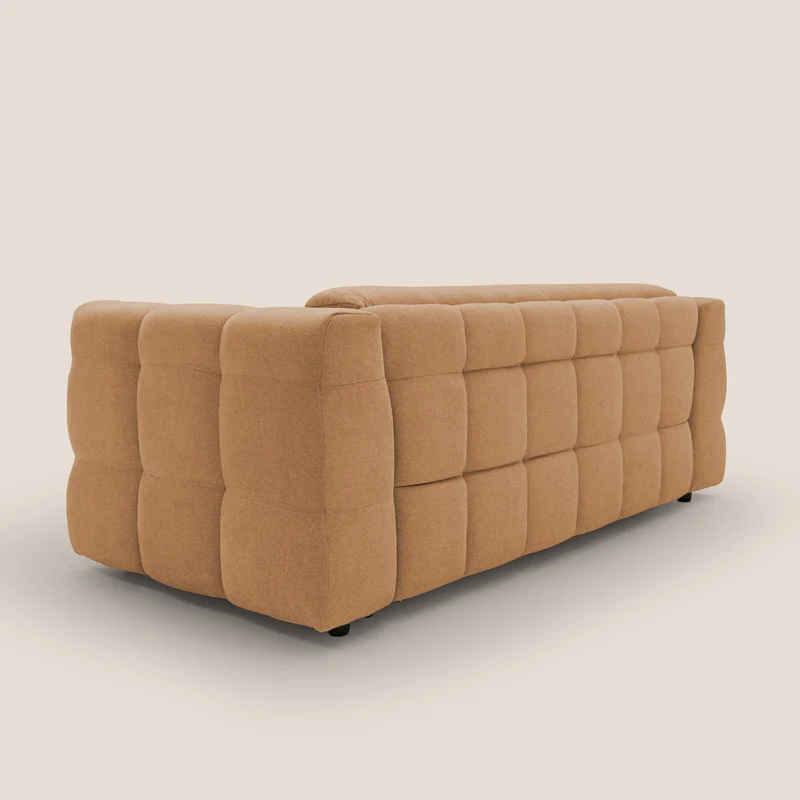 Tender Canapé convertible avec matelas H14 cm en bouclette imperméable T07 orange
