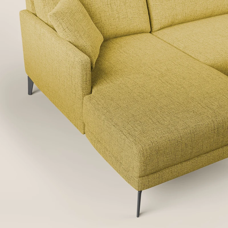 Saturno canapé panoramique moderne en tissu doux imperméable T03 jaune