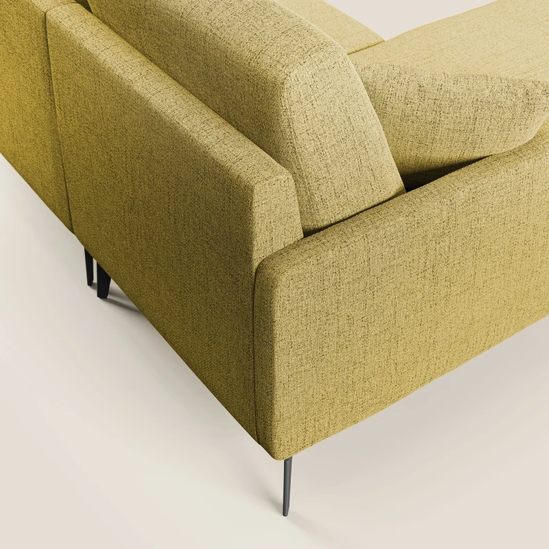 Saturno canapé panoramique moderne en tissu doux imperméable T03 jaune