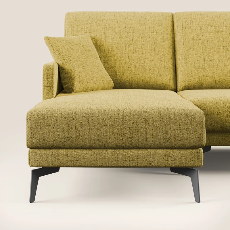 Saturno canapé panoramique moderne en tissu doux imperméable T03 jaune