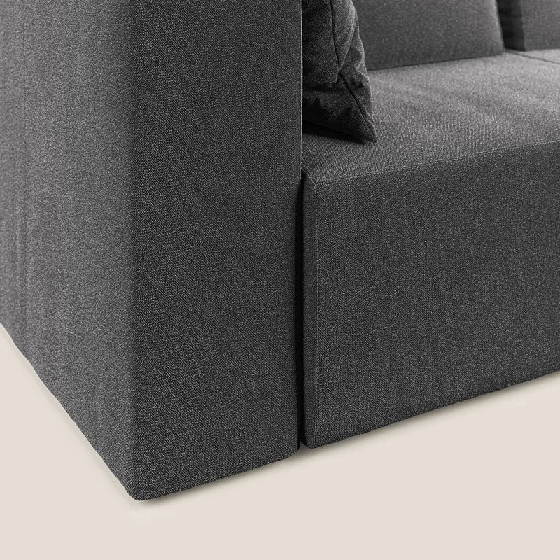 Nettuno canapé d'angle modulable en bouclette douce T07 anthracite