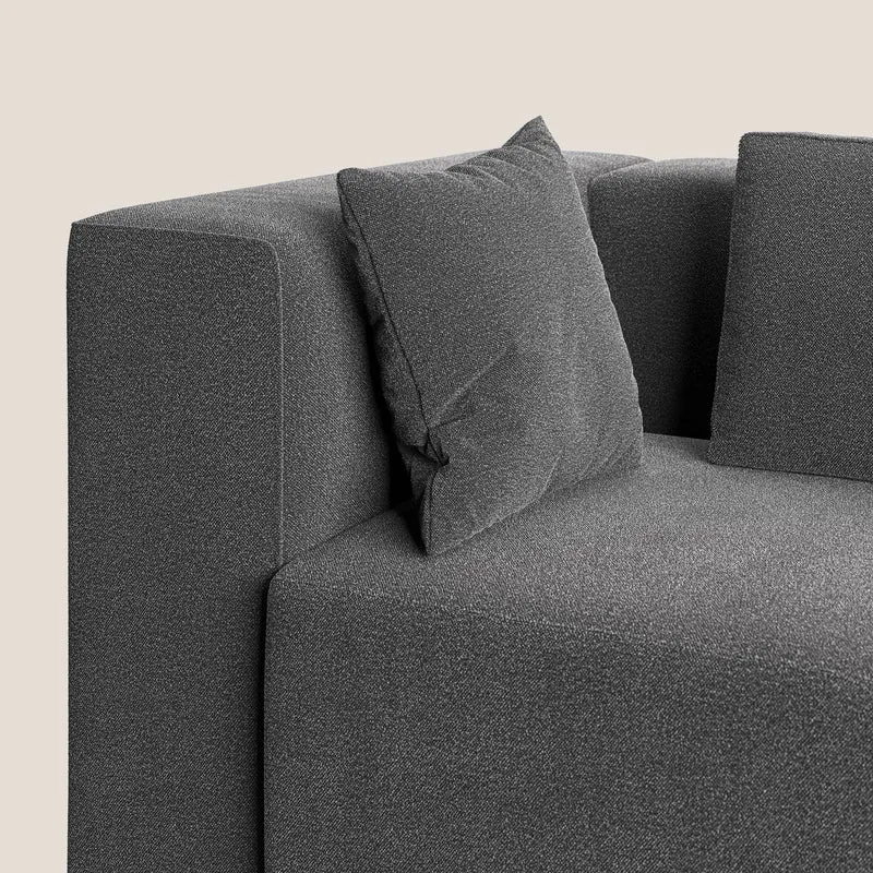 Nettuno canapé d'angle modulable en bouclette douce T07 anthracite