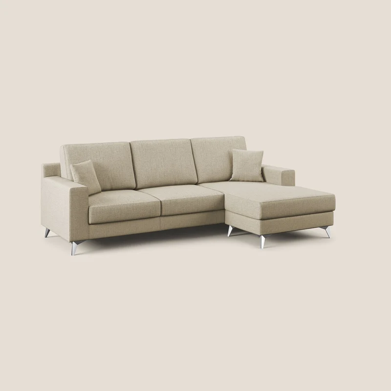 Michael Canapé d'angle REVERSIBLE en tissu imperméable T03 beige