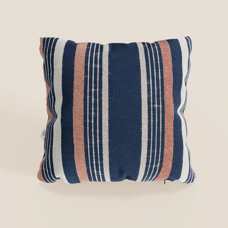 LYNE-STYLE Coussins à motifs rayés en tissu imperméable disponible en 2 couleurs orange