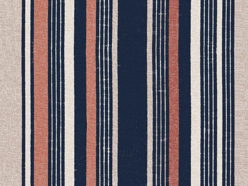LYNE-STYLE Coussins à motifs rayés en tissu imperméable disponible en 2 couleurs orange