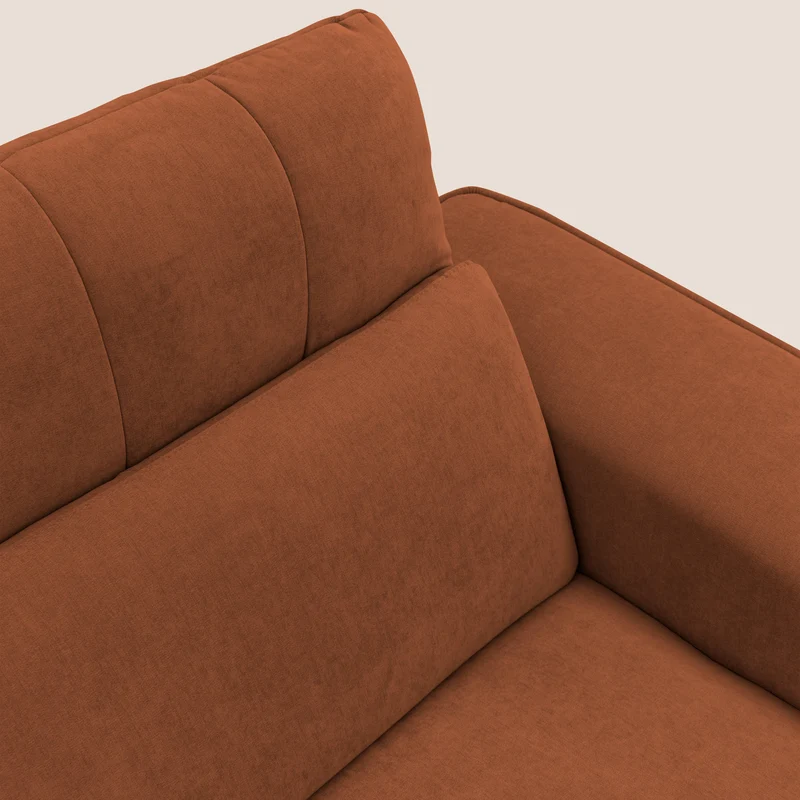 Clark Canapé modulable avec option relax électrique en tissu imperméable et détachable T17 orange