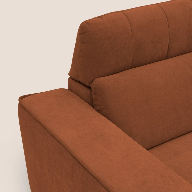Clark Canapé modulable avec option relax électrique en tissu imperméable et détachable T17 orange