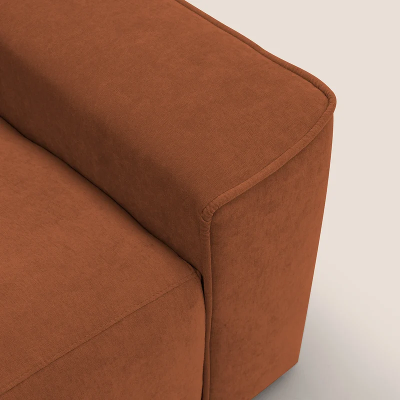 Clark Canapé modulable avec option relax électrique en tissu imperméable et détachable T17 orange