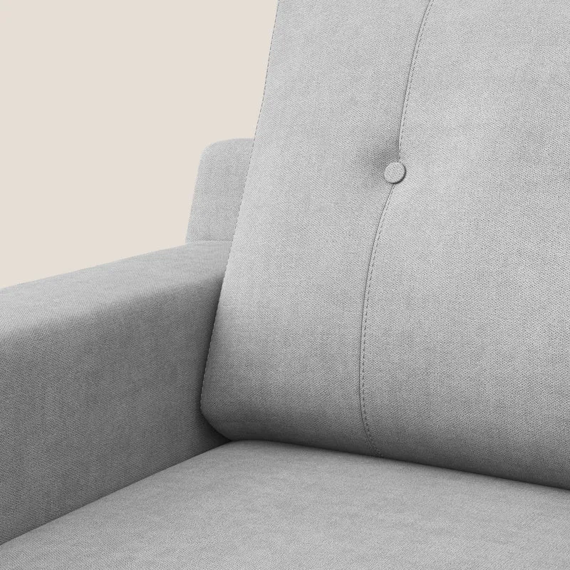 Danish Fauteuil en tissu doux imperméable T02 gris clair