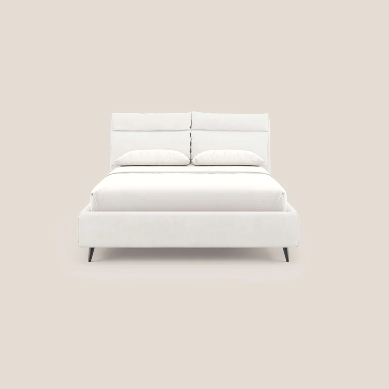 Jerry lit coffre et coussins réglables en tissu détachable T17 blanc