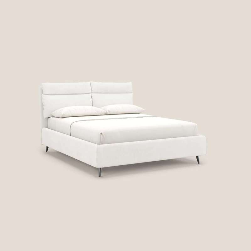 Jerry lit coffre et coussins réglables en tissu détachable T17 blanc