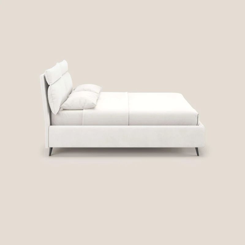 Jerry lit coffre et coussins réglables en tissu détachable T17 blanc