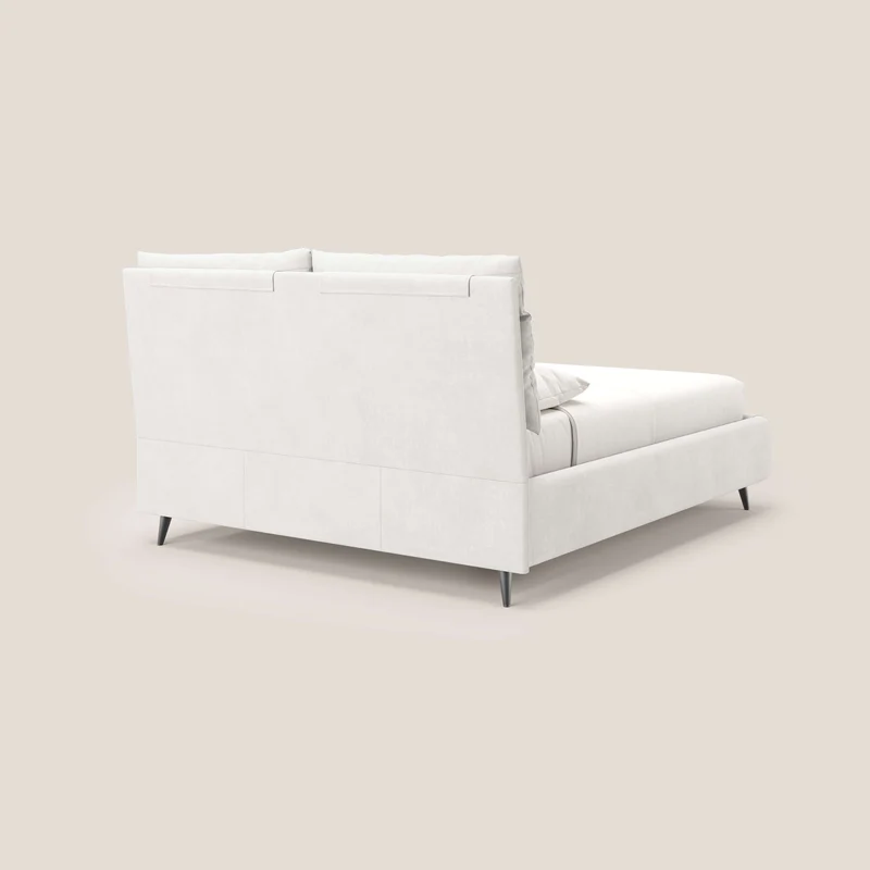 Jerry lit coffre et coussins réglables en tissu détachable T17 blanc