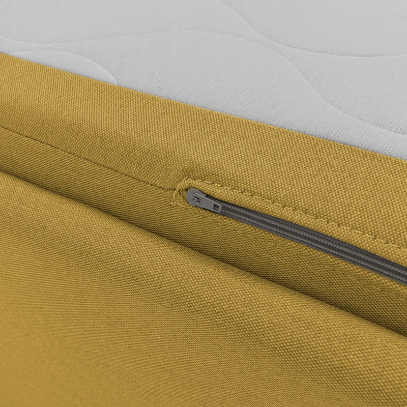 Tortona Canapé duplex avec lits jumeaux et tissu effet coton imperméable T13 jaune