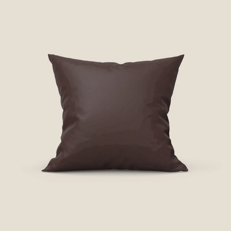 Coussin Florida disponible en plusieurs couleurs, fabriqué en simili cuir résistant et imperméable T04 marron