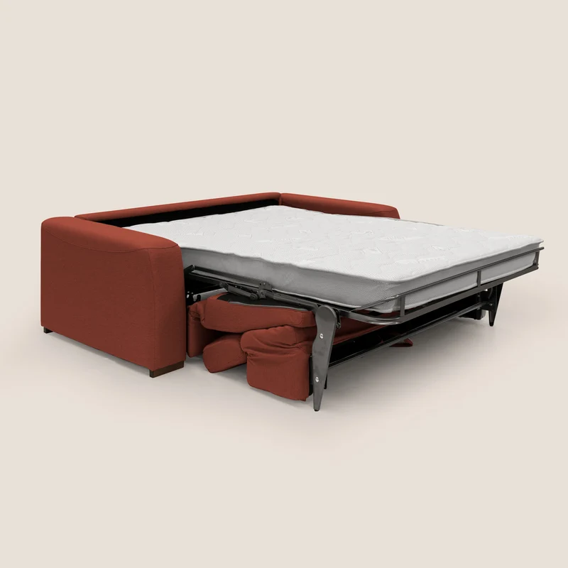 Poseidon canapé lit convertible + RELAX électrique en tissu imperméable détachable T05 rouge