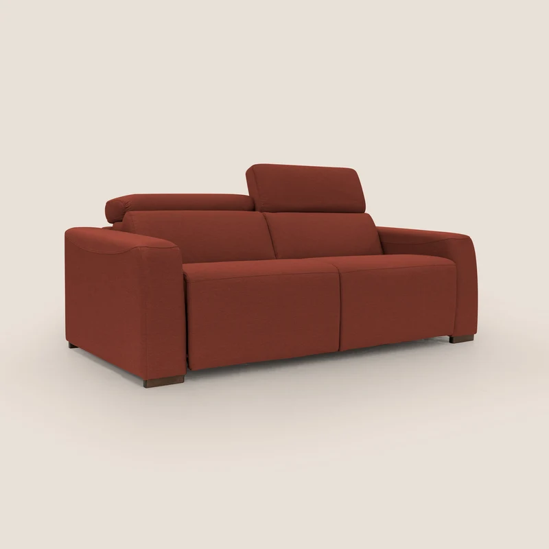 Poseidon canapé lit convertible + RELAX électrique en tissu imperméable détachable T05 rouge