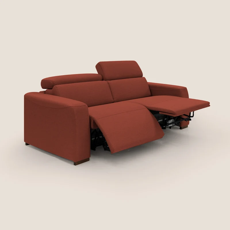 Poseidon canapé lit convertible + RELAX électrique en tissu imperméable détachable T05 rouge