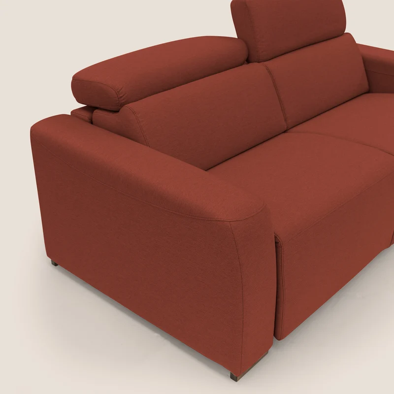 Poseidon canapé lit convertible + RELAX électrique en tissu imperméable détachable T05 rouge