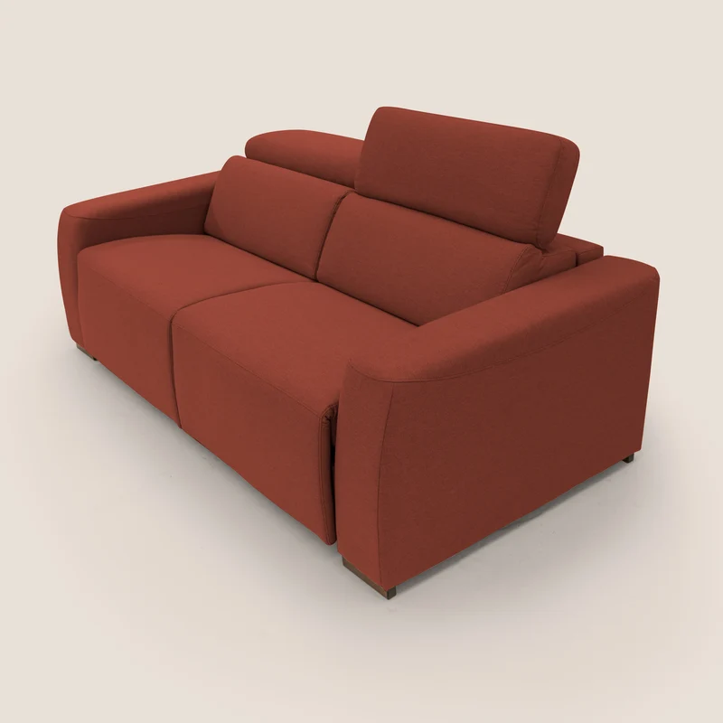 Poseidon canapé lit convertible + RELAX électrique en tissu imperméable détachable T05 rouge
